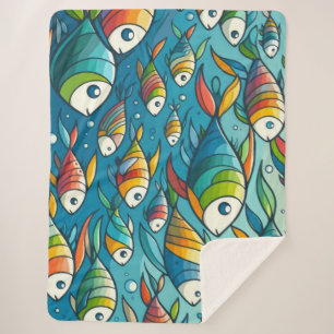 Farbenfrohe Unterwasserkunst Sherpadecke