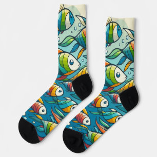 Farbenfrohe Unterwasserkunst Socken