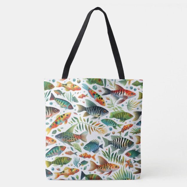 Farbenfrohe Unterwasserkunst Tasche (Vorderseite)