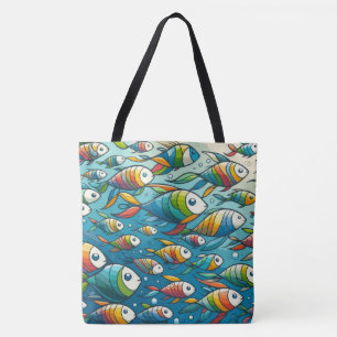 Farbenfrohe Unterwasserkunst Tasche