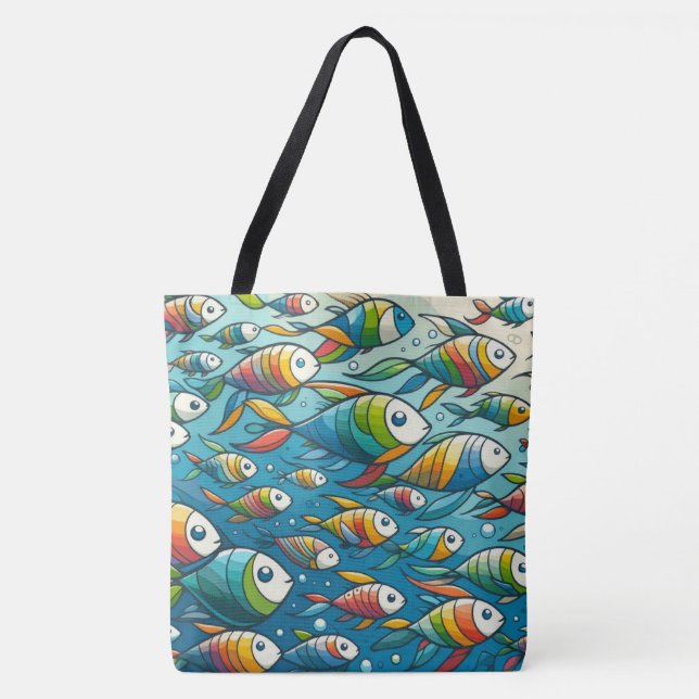 Farbenfrohe Unterwasserkunst Tasche (Vorderseite)