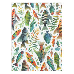 Farbenfrohe Unterwasserkunst Tischdecke