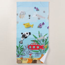 Farbenfrohe Unterwasserszene Strandtuch