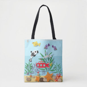 Farbenfrohe Unterwasserszene Tasche