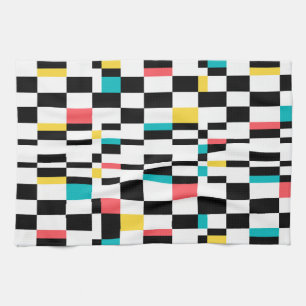 Farbenfrohe, urbane, moderne, trendige geometrisch geschirrtuch