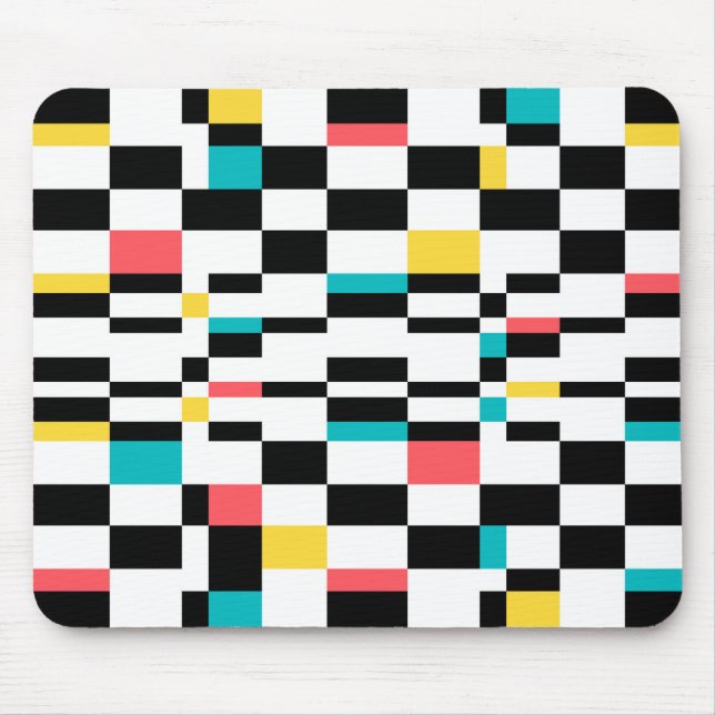 Farbenfrohe, urbane, moderne, trendige geometrisch mousepad (Vorne)