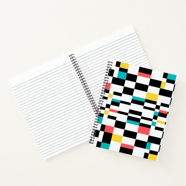 Farbenfrohe, urbane, moderne, trendige geometrisch notizbuch (Innenseite)
