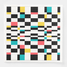 Farbenfrohe, urbane, moderne, trendige geometrisch serviette