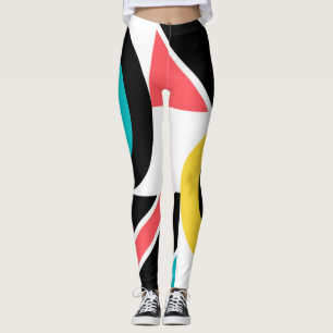 Farbenfrohe, urbane, trendige, moderne geometrisch leggings