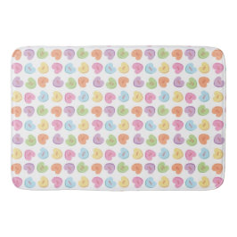 Farbenfrohe Valentine Candy Hearts Papier Unterset Badematte