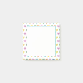 Farbenfrohe Valentine Conversation Hört Post-it Klebezettel