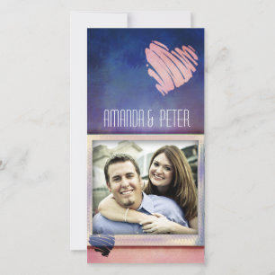 Farbenfrohe Valentine / Liebe-Karte Fotovorlage Feiertagskarte