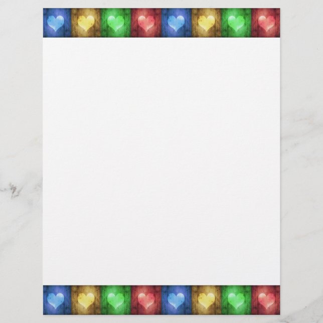 Farbenfrohe Valentinstag Rustikale Herzensgeschich (Vorderseite)