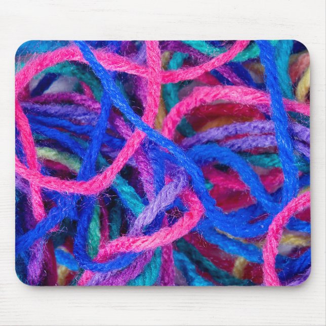Farbenfrohe, variierte Garnmäuse Pad Mousepad (Vorne)