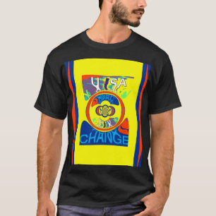 Farbenfrohe Veränderung in den USA: Ein festes Des T-Shirt