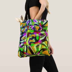 Farbenfrohe, verdrehte Ausschnitte Limon.., eingek Tasche