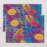 Farbenfrohe Verpackungspapier mit kreativem Blumen