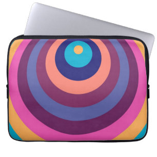 Farbenfrohe verrückte Streifen moderne geometrisch Laptopschutzhülle