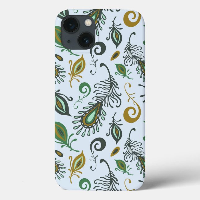 Farbenfrohe verschiedene Federn Case-Mate iPhone Hülle (Rückseite)
