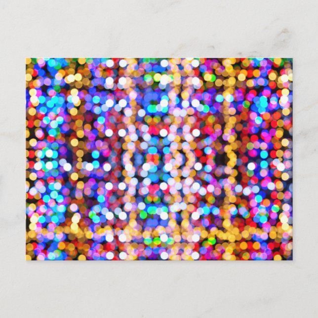 Farbenfrohe, verschwommene Lichter Postkarte (Vorderseite)