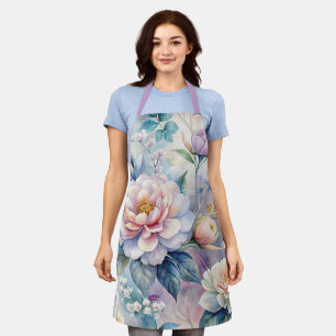 Farbenfrohe Vintage Inspirierte Blumenmuster Schürze