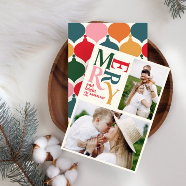 Farbenfrohe Vintage merry chritsmas Ankündigung (Von Creator hochgeladen)