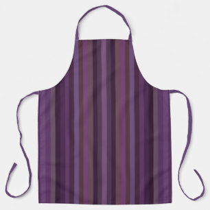 Farbenfrohe violette Farbtöne des Jahres Streifen  Schürze