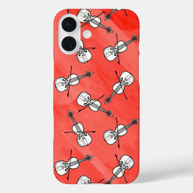Farbenfrohe Violinblöcke iPhone 16 Plus Hülle (Rückseite)