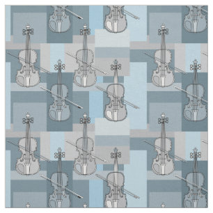 Farbenfrohe Violinblöcke Stoff