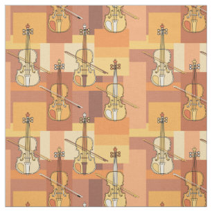 Farbenfrohe Violinblöcke Stoff