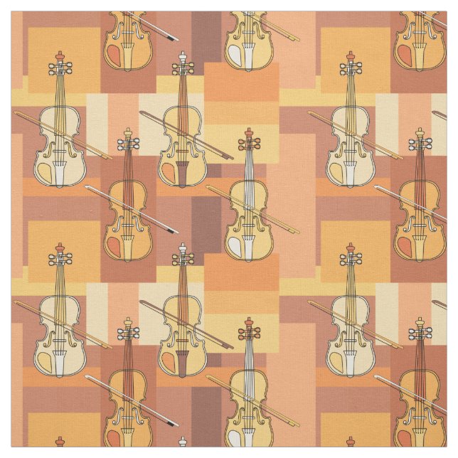 Farbenfrohe Violinblöcke Stoff (Muster)