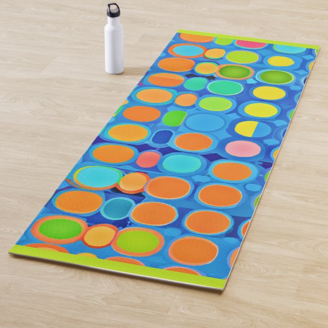 Farbenfrohe Vivid Elegance Stilvolles Muster Yogamatte (Beispiel)