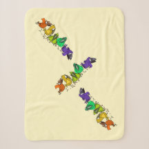 Farbenfrohe Vögel Baby Sherpa Blanket