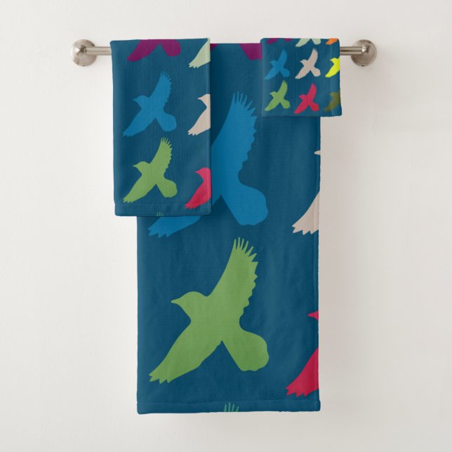 Farbenfrohe Vögel Badhandtuch Set (Insitu)