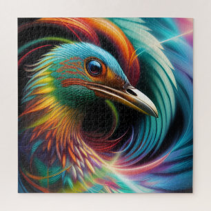 Farbenfrohe Vogelpfauenfedern