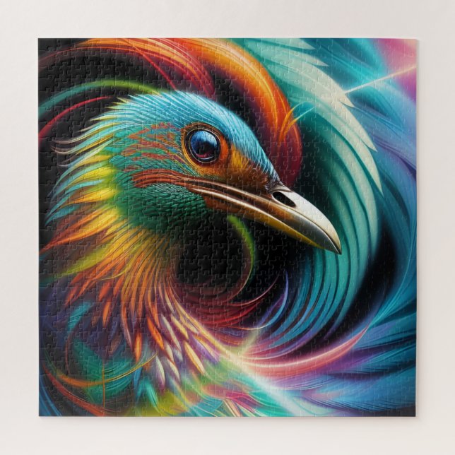 Farbenfrohe Vogelpfauenfedern (Vertikal)