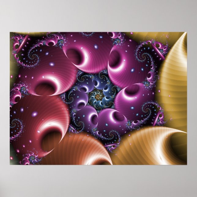 Farbenfrohe Vortex Spiral Poster (Vorne)
