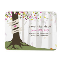 Farbenfrohe Waldhochzeit retten das Date Magnet