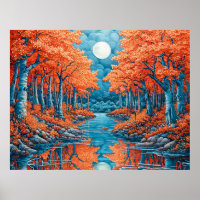 Farbenfrohe Waldlandschaft mit Herbstbäumen