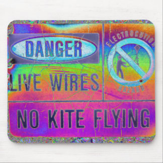 Farbenfrohe Warnung Mousepad