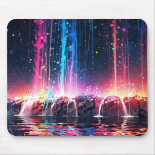 Farbenfrohe Wasserfälle in einer zauberhaften Land Mousepad