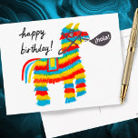 Farbenfrohe Wasserfarbe Donkey Piñata GLÜCKLICH GE Postkarte<br><div class="desc">Karo aus dieser bunten und lustigen Piñata. Fügen Sie auch Ihren eigenen Text hinzu! Besuchen Sie meinen Shop für mehr!</div>