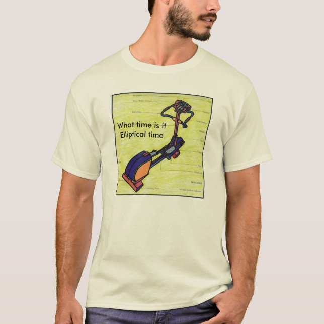 Farbenfrohe Wasserfarbe Elliptische Fitness T-Shirt (Vorderseite)