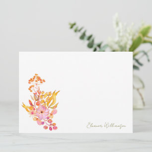 Farbenfrohe Wasserfarbe Floral Brunch Bubbly-Party Dankeskarte