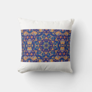 Farbenfrohe Wasserfarbe Kaleidoskop mandala. Orien Kissen