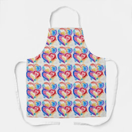 Farbenfrohe Wasserfarbe Schürze - Backen, Kochen