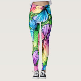 Farbenfrohe Wasserfarben Garten Leggings