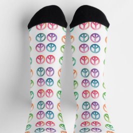 Farbenfrohe Wasserfarbenbeschilderung Socken