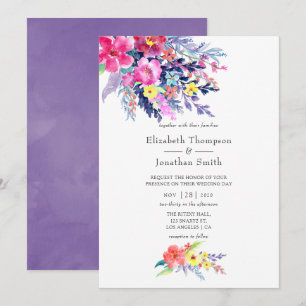 Farbenfrohe Wasserfarbenfrohe Frühlingssonne - Som Einladung