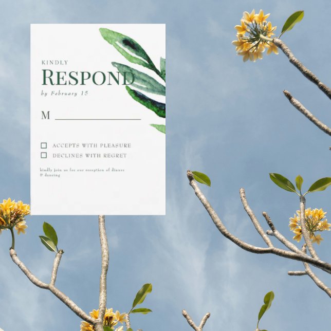Farbenfrohe Wasserfarbenfrohe Hochzeit RSVP Karte (Von Creator hochgeladen)